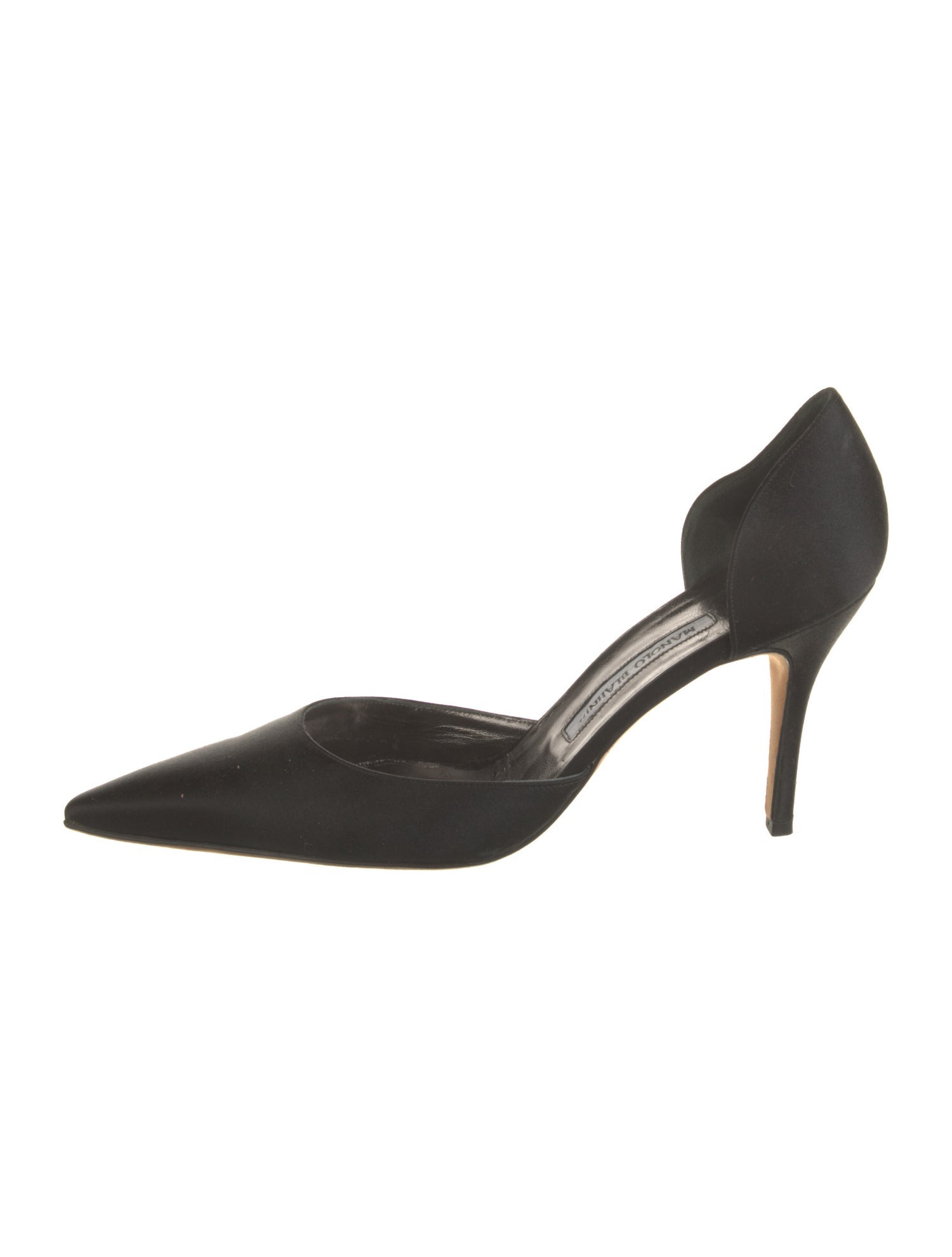Manolo Blahnik Satin D'Orsay Pumps