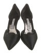 Manolo Blahnik Satin D'Orsay Pumps