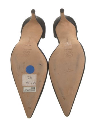 Manolo Blahnik Satin D'Orsay Pumps