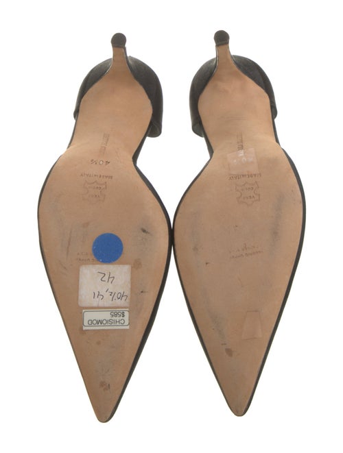 Manolo Blahnik Satin D'Orsay Pumps