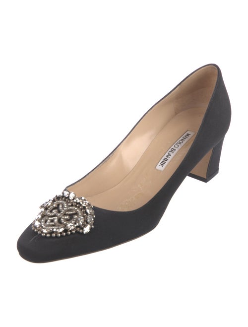 Manolo Blahnik Crystal Embellishments Pumps