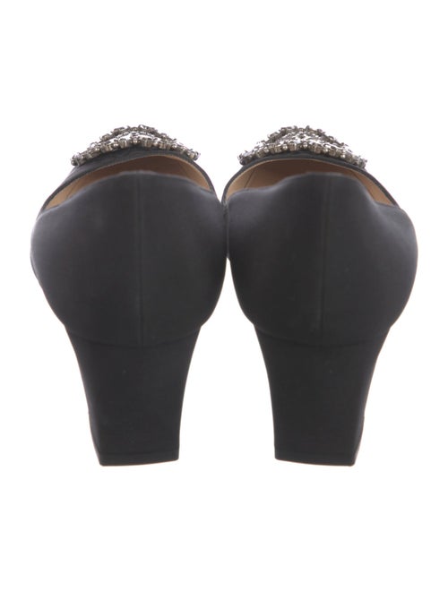 Manolo Blahnik Crystal Embellishments Pumps