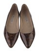 Manolo Blahnik Patent Leather Animal Print Flats