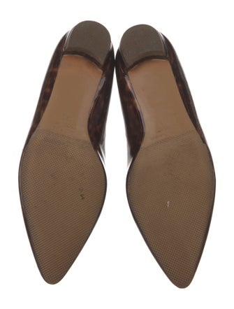 Manolo Blahnik Patent Leather Animal Print Flats