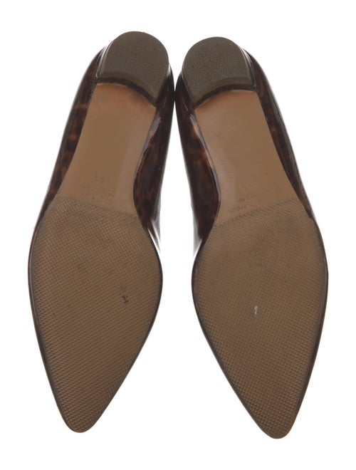 Manolo Blahnik Patent Leather Animal Print Flats