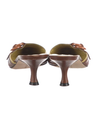 Manolo Blahnik Leather Mules