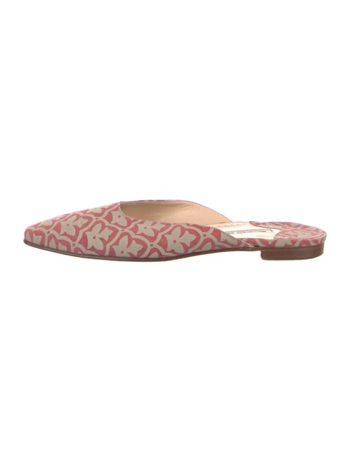 Manolo Blahnik Nylon Printed Mules