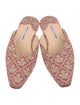 Manolo Blahnik Nylon Printed Mules