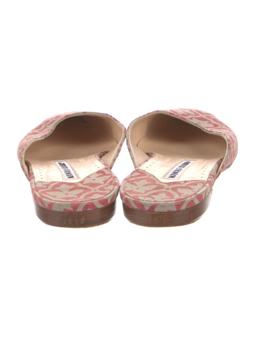 Manolo Blahnik Nylon Printed Mules