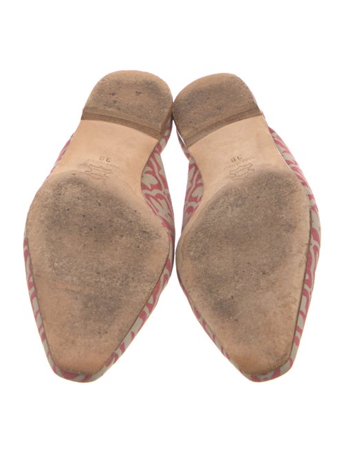 Manolo Blahnik Nylon Printed Mules