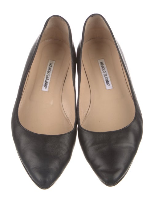 Manolo Blahnik Leather Ballet Flats