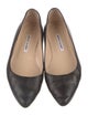 Manolo Blahnik Leather Ballet Flats
