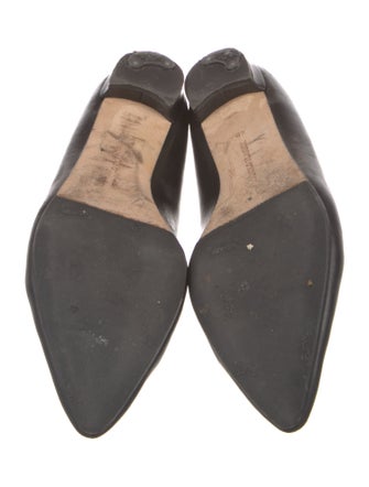 Manolo Blahnik Leather Ballet Flats