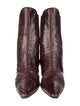 Manolo Blahnik Snakeskin Animal Print Chelsea Boots