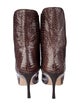 Manolo Blahnik Snakeskin Animal Print Chelsea Boots
