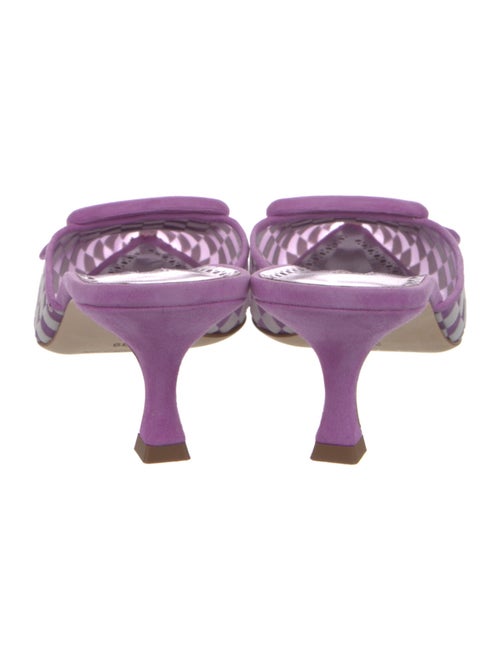 Manolo Blahnik Suede Patterned Mules w/ Tags