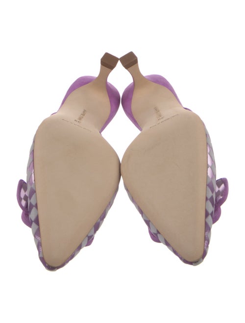 Manolo Blahnik Suede Patterned Mules w/ Tags