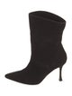 Manolo Blahnik Suede Leather Trim Embellishment Sock Boots