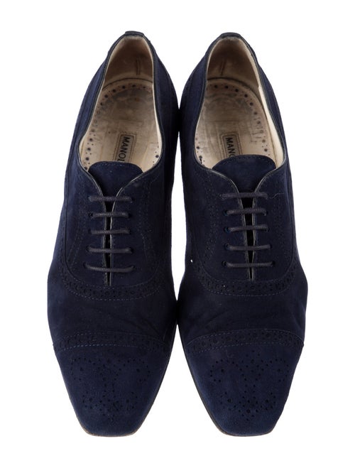 Manolo Blahnik Suede Oxfords
