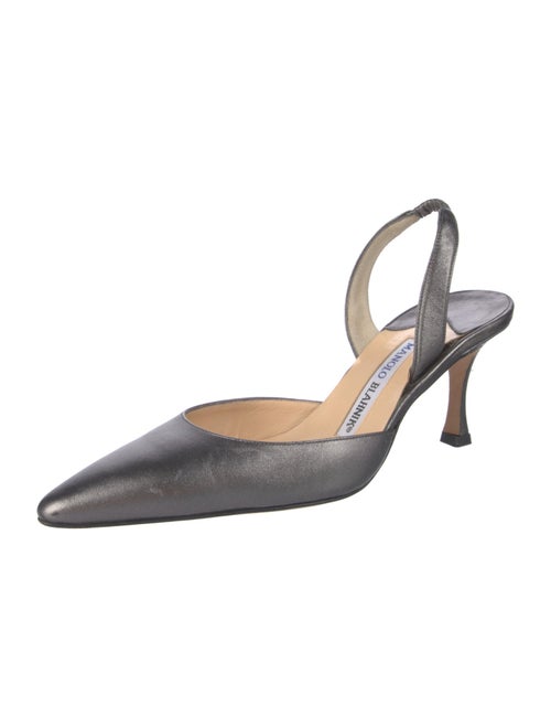 Manolo Blahnik Leather Slingback Pumps