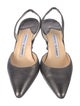Manolo Blahnik Leather Slingback Pumps