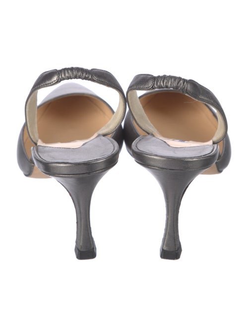 Manolo Blahnik Leather Slingback Pumps