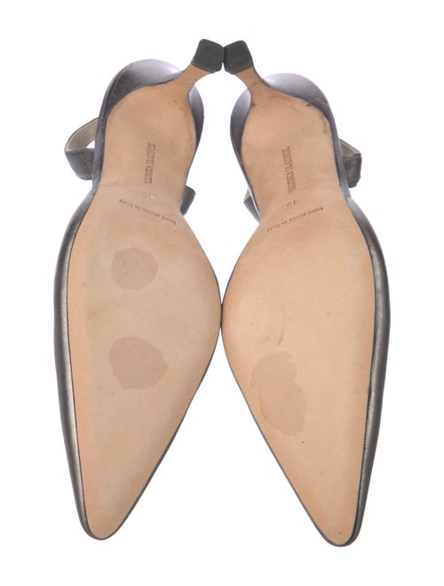 Manolo Blahnik Leather Slingback Pumps