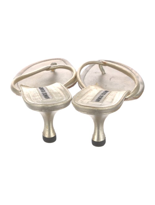 Manolo Blahnik Leather Slides