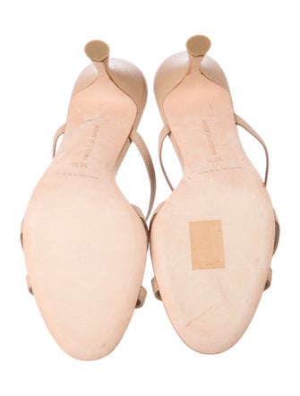 Manolo Blahnik Leather Slides