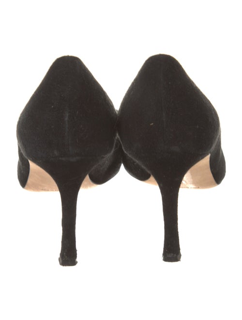 Manolo Blahnik Suede Bow Accents Pumps