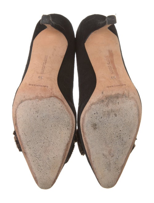 Manolo Blahnik Suede Bow Accents Pumps