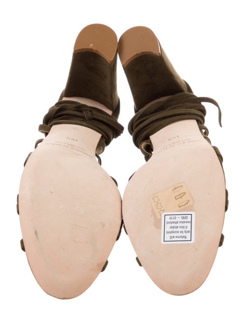 Manolo Blahnik Suede Gladiator Sandals