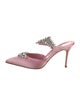 Manolo Blahnik Velvet Crystal Embellishments Mules