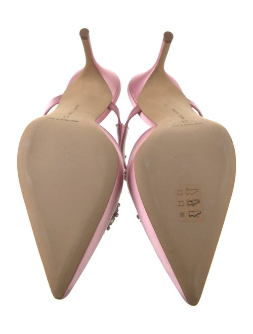 Manolo Blahnik Velvet Crystal Embellishments Mules