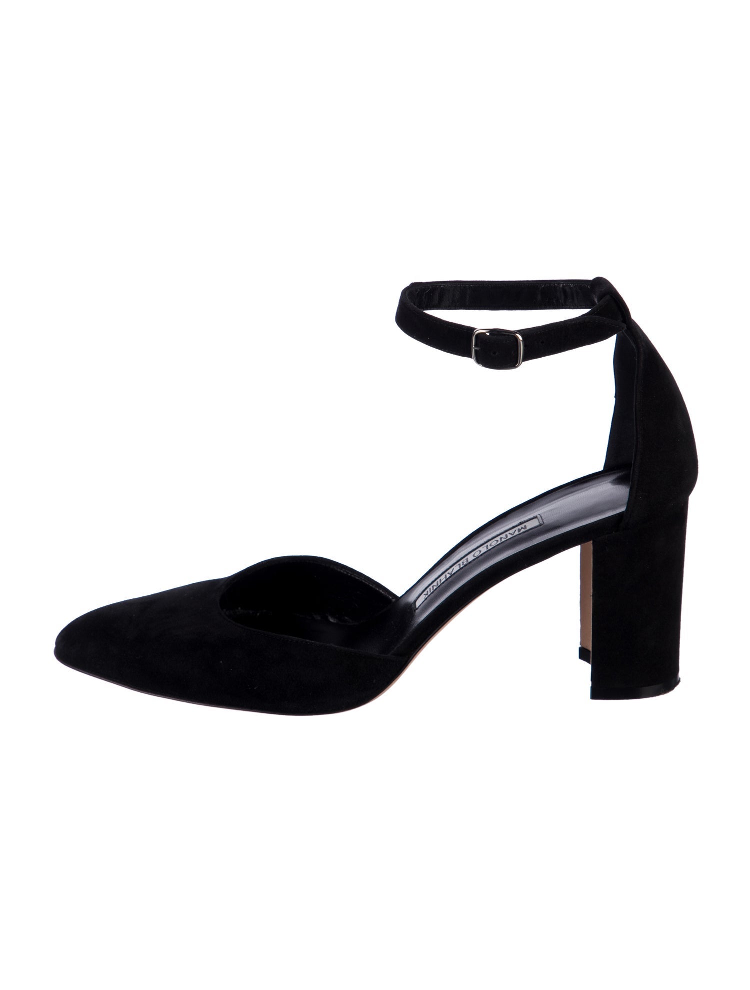 Manolo Blahnik Suede D'Orsay Pumps