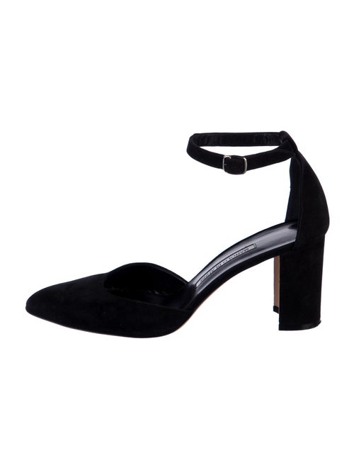Manolo Blahnik Suede D'Orsay Pumps