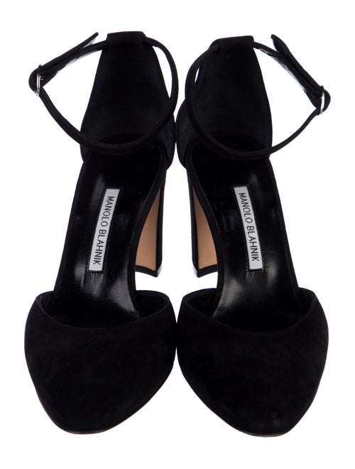 Manolo Blahnik Suede D'Orsay Pumps
