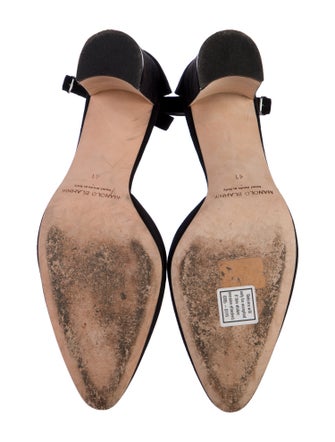 Manolo Blahnik Suede D'Orsay Pumps