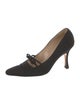 Manolo Blahnik Nylon Bow Accents Pumps