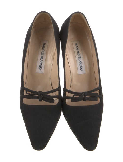 Manolo Blahnik Nylon Bow Accents Pumps