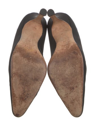 Manolo Blahnik Nylon Bow Accents Pumps