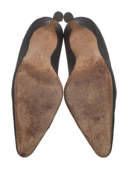 Manolo Blahnik Nylon Bow Accents Pumps