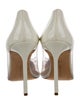 Manolo Blahnik PVC Leather Trim Embellishment D'Orsay Pumps