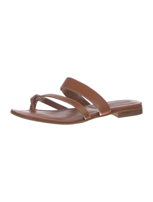 Manolo Blahnik Leather Slides