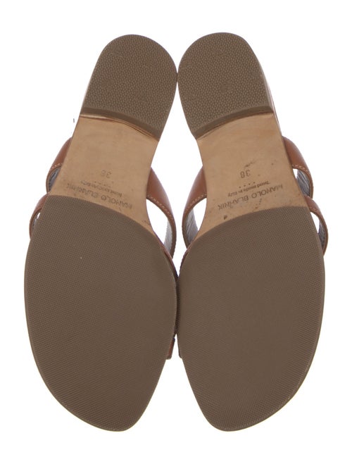 Manolo Blahnik Leather Slides