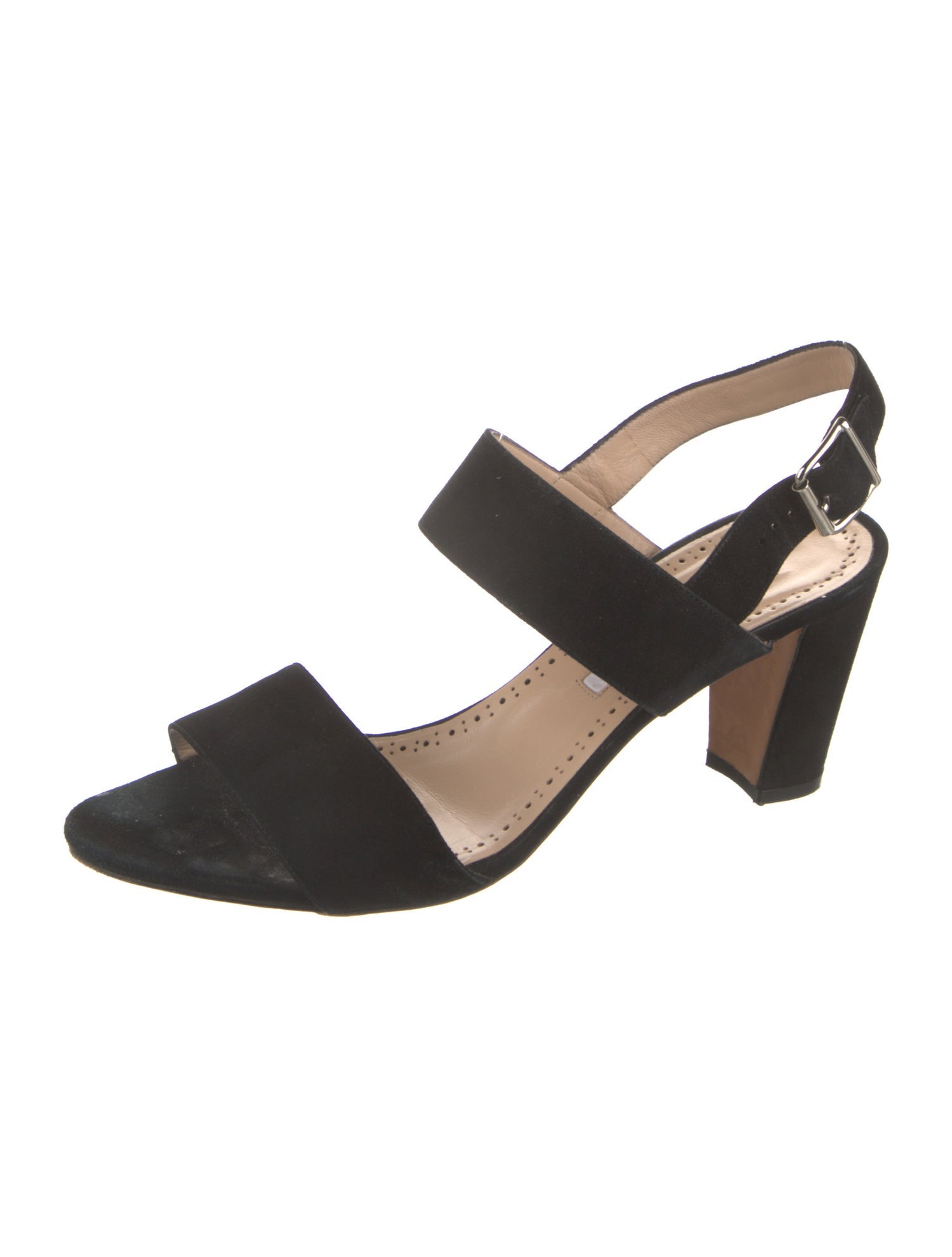 Manolo Blahnik Suede Slingback Sandals