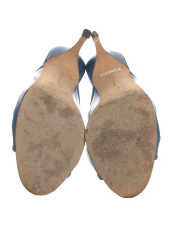 Manolo Blahnik Satin Slides