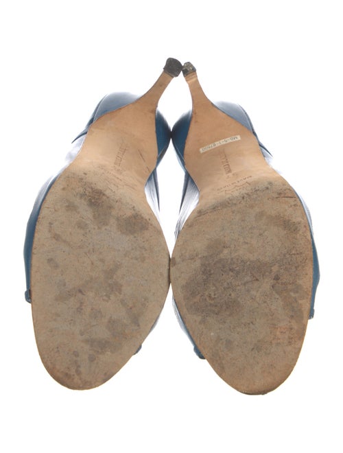 Manolo Blahnik Satin Slides