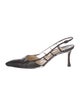 Manolo Blahnik Leather Slingback Pumps