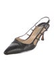Manolo Blahnik Leather Slingback Pumps